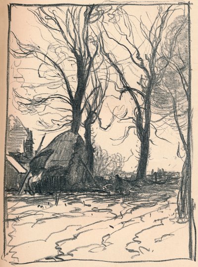 Studie av trær, Sompting, Sussex, 1800-tallet av Frank Mura