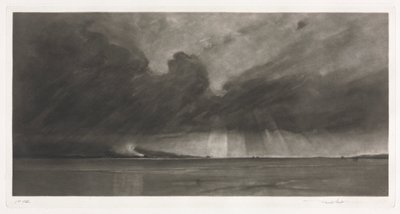 Sky mars over Sands of Dee av Frank Short