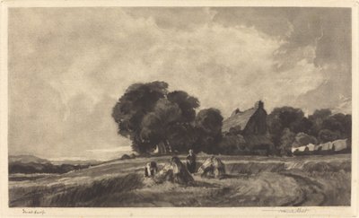 Hytte og innhøstingsmaskiner, 1907. av Frank Short