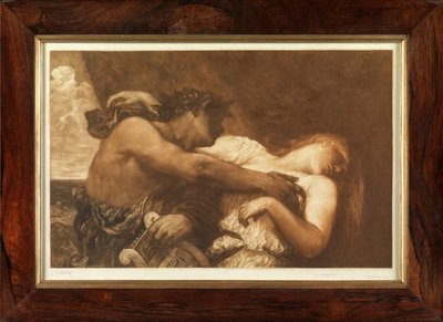 Orfeus og Eurydike (mezzotint) av Frank Short