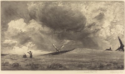 En Sussex Down av Frank Short, after John Constable