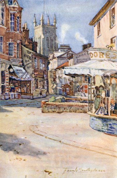 Church Street, Cromer (fargelitografi) av Frank Southgate