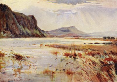 Crag Lough (farge litho) av Frank Southgate