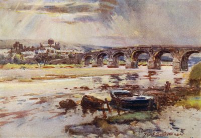 Hexham (farge litho) av Frank Southgate