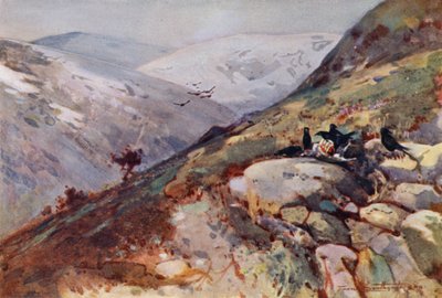 Nær Kielder (farge litho) av Frank Southgate