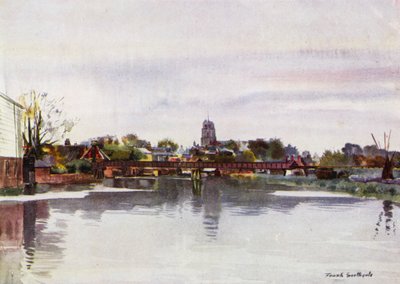 Norfolk Broads: Beccles (litho-farge) av Frank Southgate