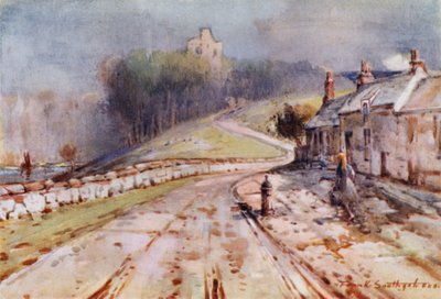 Norham Castle (farge litho) av Frank Southgate