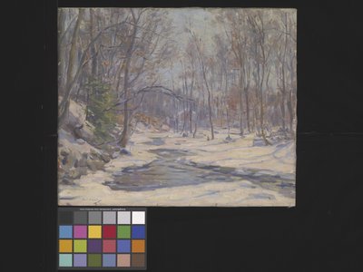 A Winter Morning (olje på lerret) av Frank Townsend Hutchens