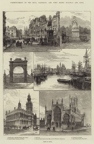 Igangsetting av Hull, Barnsley og West Riding Railway and Dock av Frank Watkins