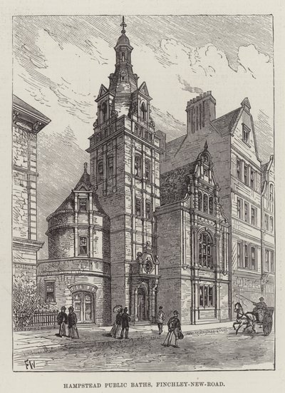 Hampstead Public Baths, Finchley-New-Road av Frank Watkins