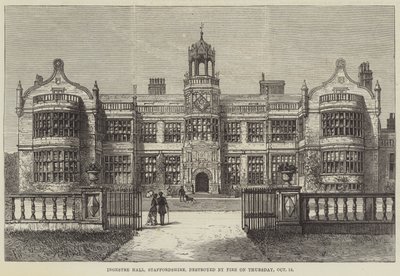 Ingestre Hall, Staffordshire, ødelagt av brann torsdag 12. oktober av Frank Watkins