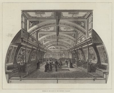 Interiør av salongen i Bessemer Steam-Ship av Frank Watkins