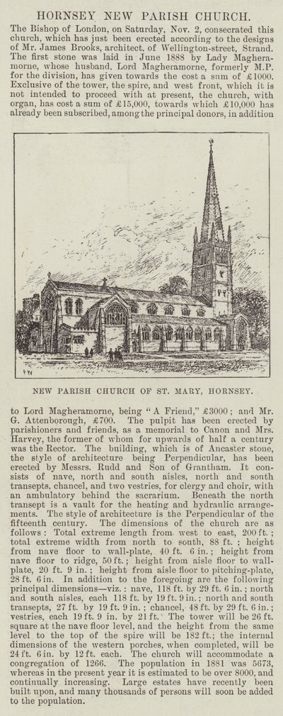 New Parish Church of St Mary, Hornsey av Frank Watkins