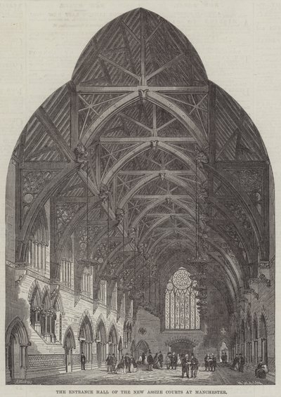 Inngangshallen til New Assize Courts i Manchester av Frank Watkins