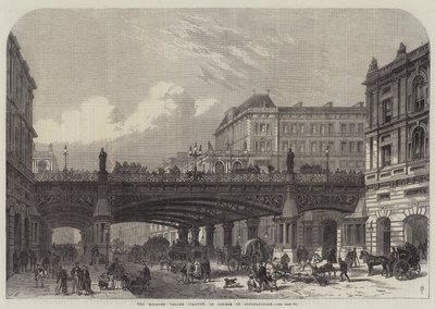 Holborn Valley Viaduct, under konstruksjon av Frank Watkins