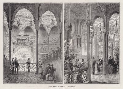 The New Alhambra Theatre (gravering) av Frank Watkins