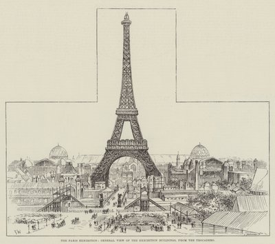 Paris-utstillingen, generell utsikt over utstillingsbygningene, fra Trocadero av Frank Watkins