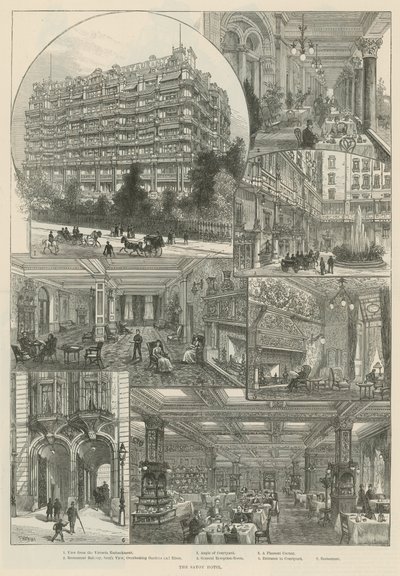 The Savoy Hotel (gravering) av Frank Watkins