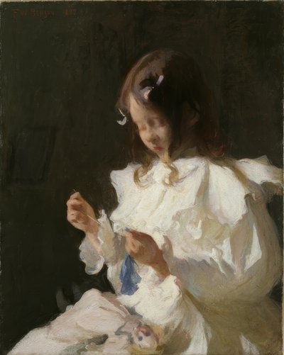 Portrett av et syende barn av Frank Weston Benson