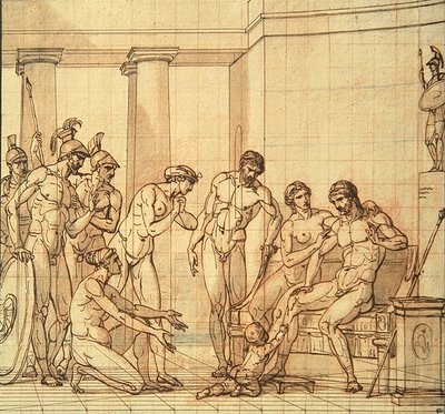 Infant Pyrrhus før Glaucias av François André Vincent