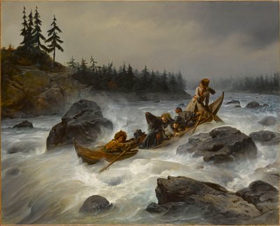 Hertugen av Orleans ved Muonio-elven i Lappland, august 1795, 1840. av François August Biard