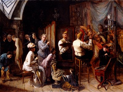 Kunstnerens studio, av François Auguste Biard
