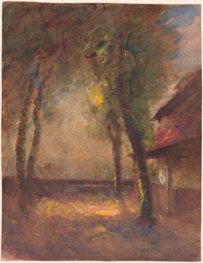 Terrassen til Ravier House i Morestel av François Auguste Ravier