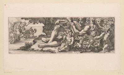 Triumf av Galatea med Hercules og allegoriske figurer på kysten Mytologiske figurer ved vannet (serietittel) av François Bignon (attributed to)