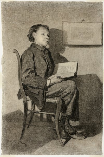 Gutt som leser av François Bonvin