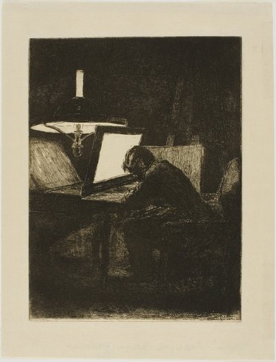 Francois Bonvin Etsning av François Bonvin