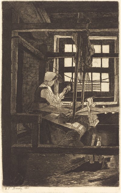 Veveren (La Tisserande) av François Bonvin