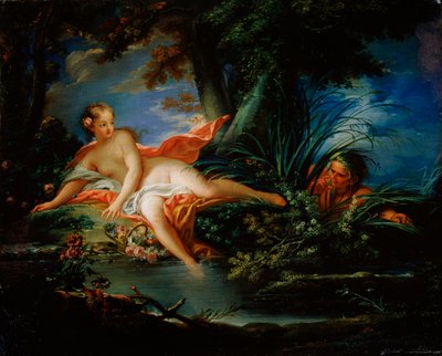 En skremt bader, 1736. av François Boucher