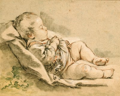 En sovende baby av François Boucher