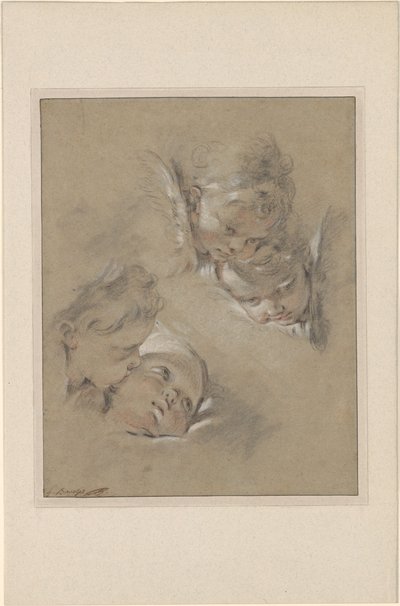 Boucher - Fire kjerubhoder, III, 104b av François Boucher