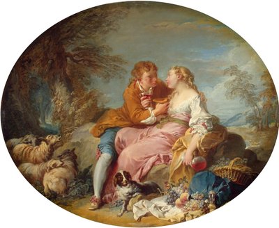 Boucher - Pastoral scene, tidlig på 1730-tallet av François Boucher