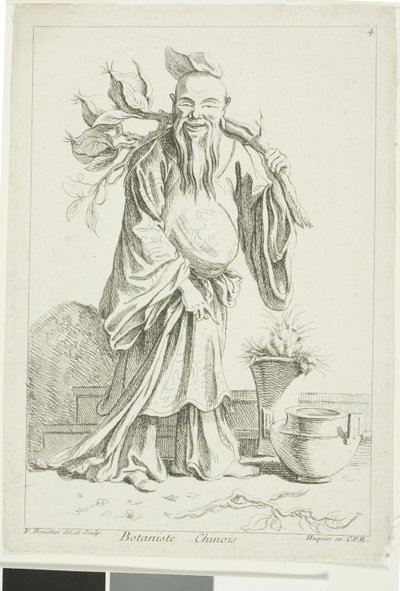 Kinesisk botaniker, fra Samling av forskjellige kinesiske figurer fra kabinettet til François Boucher av François Boucher