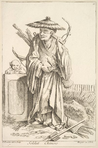 Kinesisk soldat, 1738-45. av François Boucher