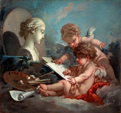 Cupids, allegori av maleri, 1760-tallet. av François Boucher