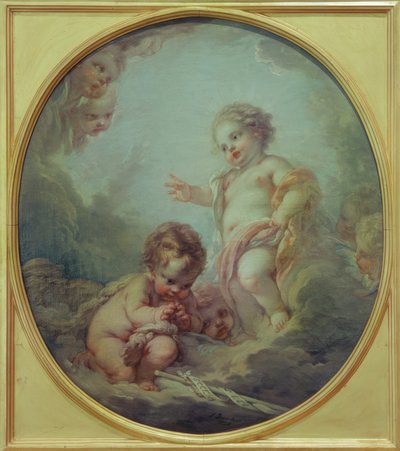 Jesusbarnet velsigner døperen Johannes av François Boucher