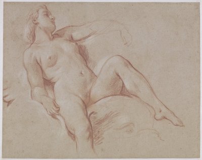 Naken kvinne på en delfin av François Boucher