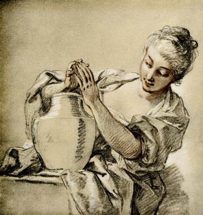 Jente ved en brønn av François Boucher