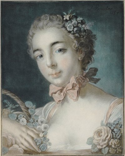 Leder for Flora, 1769 (gravering på pastellmåte) av François Boucher