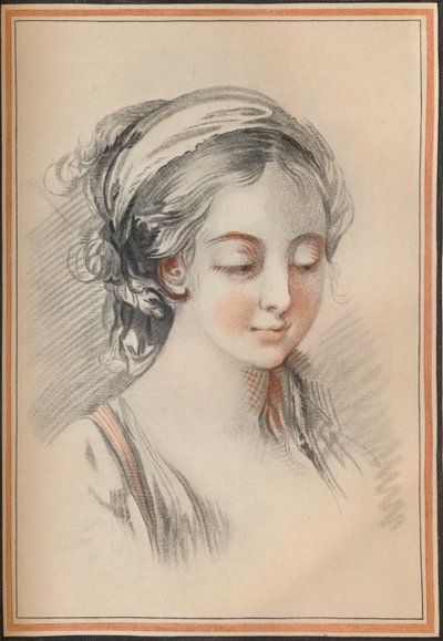Hodet til en jente, c1746 av François Boucher