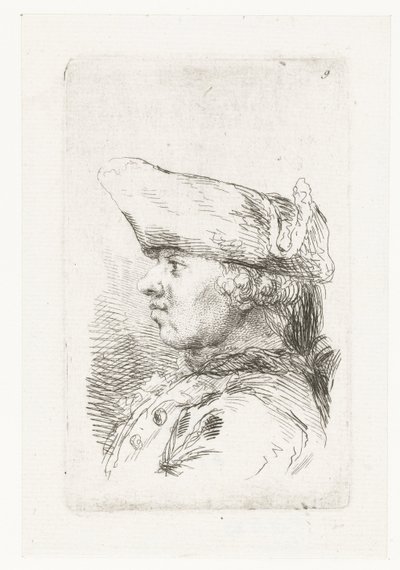 Mannshode med tricorne Suite med mindre sjangerstykker og overskrifter (serietittel) av François Boucher