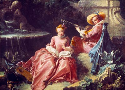 Musikktimen Maleri av Francois Boucher (1703-1770). 18. århundre. Paris. Cognacq Jay-museet av François Boucher
