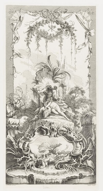Leda i nye stykker for skjermer (nye konsepter for skjermer) av François Boucher
