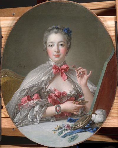 Madame de Pompadour ved hennes toalett, ca. 1760 av François Boucher