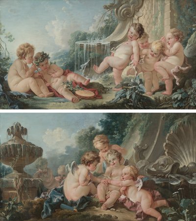 Musikk og dans og Cupids i konspirasjon av François Boucher
