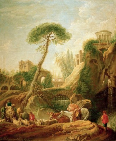 Fantasilandskap nær Tivoli av François Boucher
