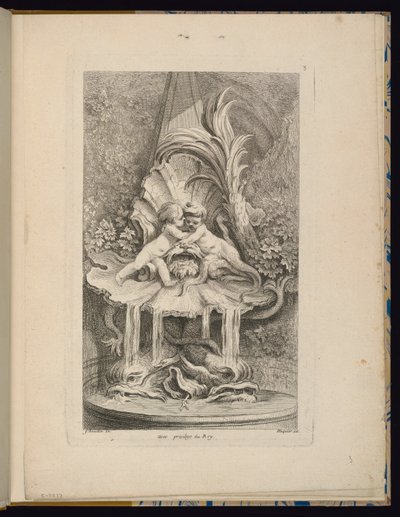 Plate 3, Receuil de Fontaines (Samling av fontener) av François Boucher